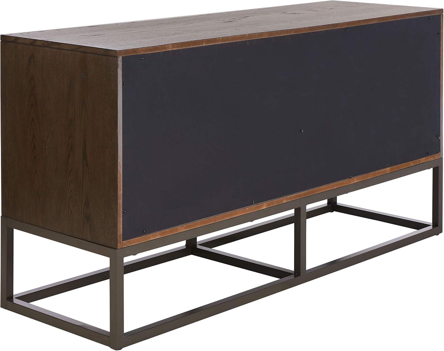 Estelle Ash Brown and Gunmetal Modern 6-Drawer Dresser