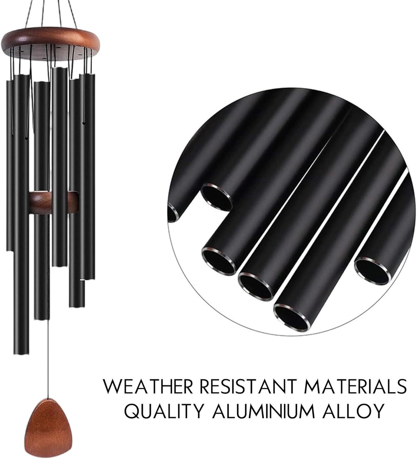 Large Aluminium Wind Chimes 37 Inches to Create a Zen Atmosphere Suitable for Outdoor, Garden, Patio Decoration. Classic Wind Chimes with Wind