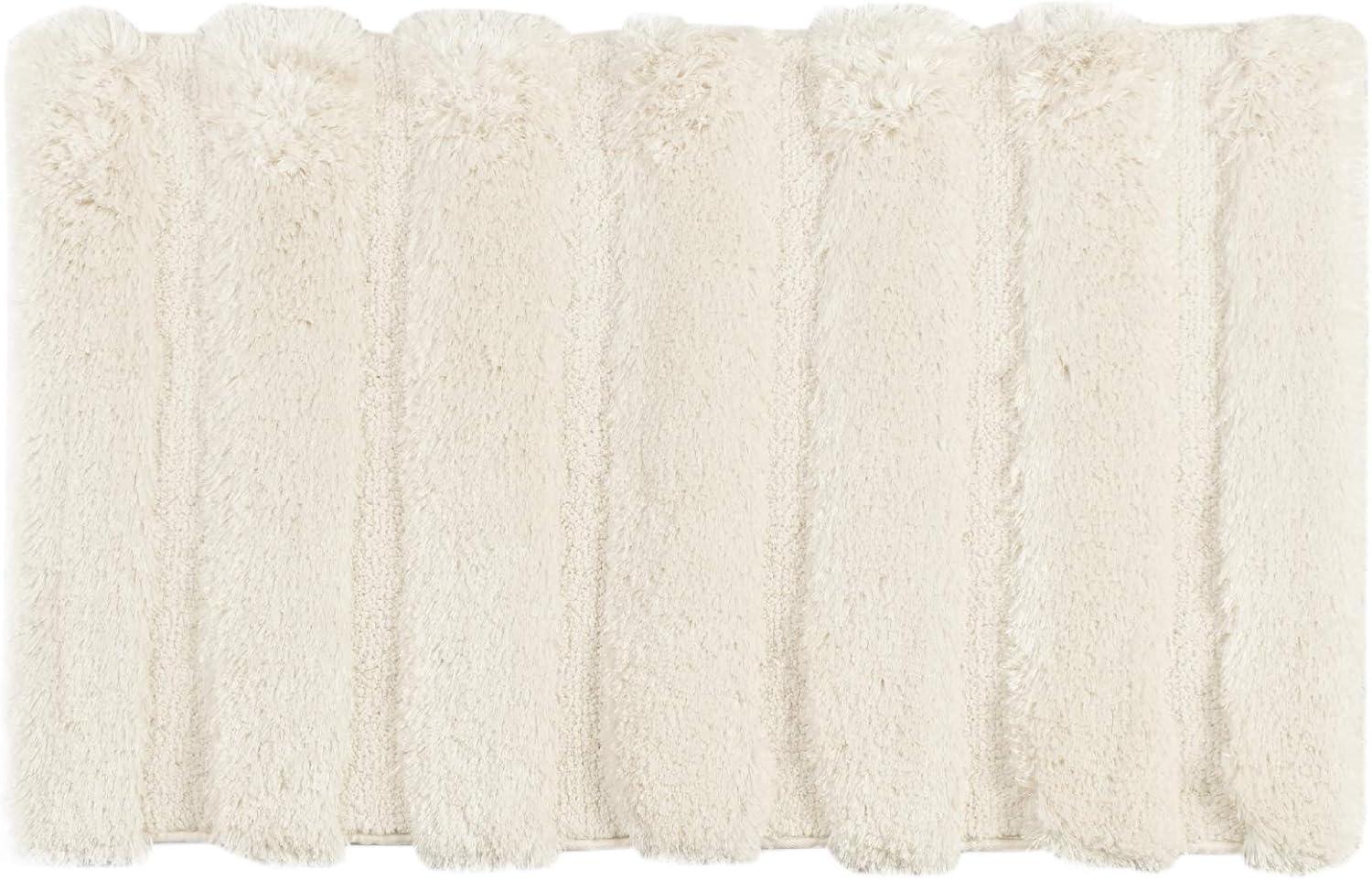 Home Essence Tufted Pearl Channel Solid Durable Bath Rug