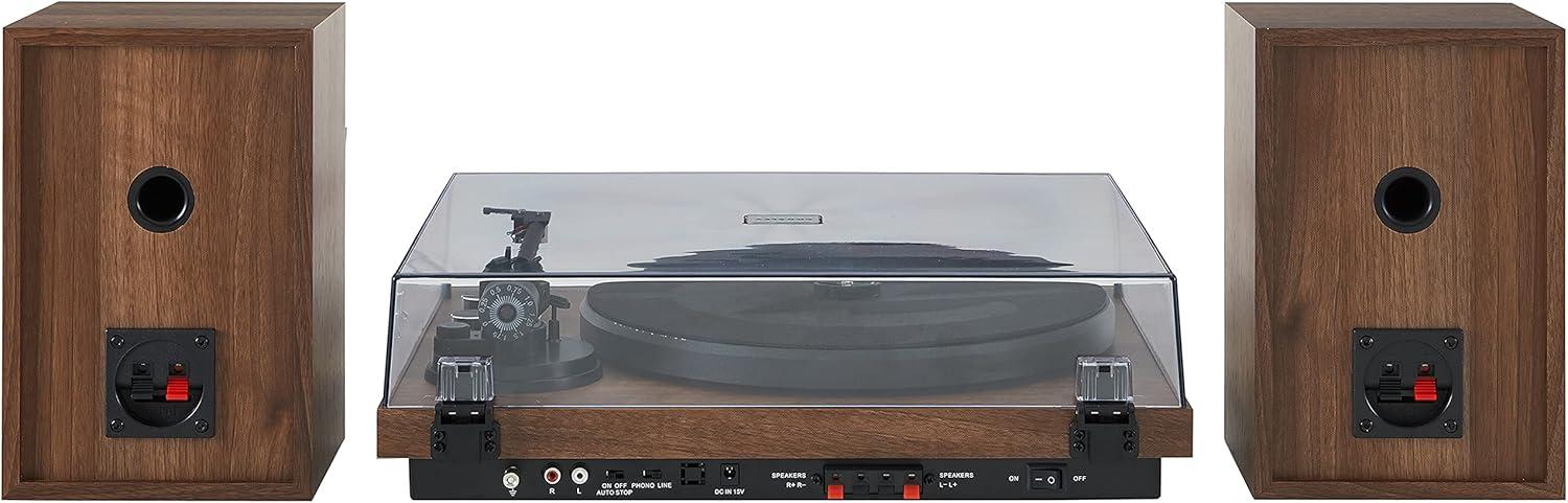 Crosley C62 Record Player & Speakers Shelf System