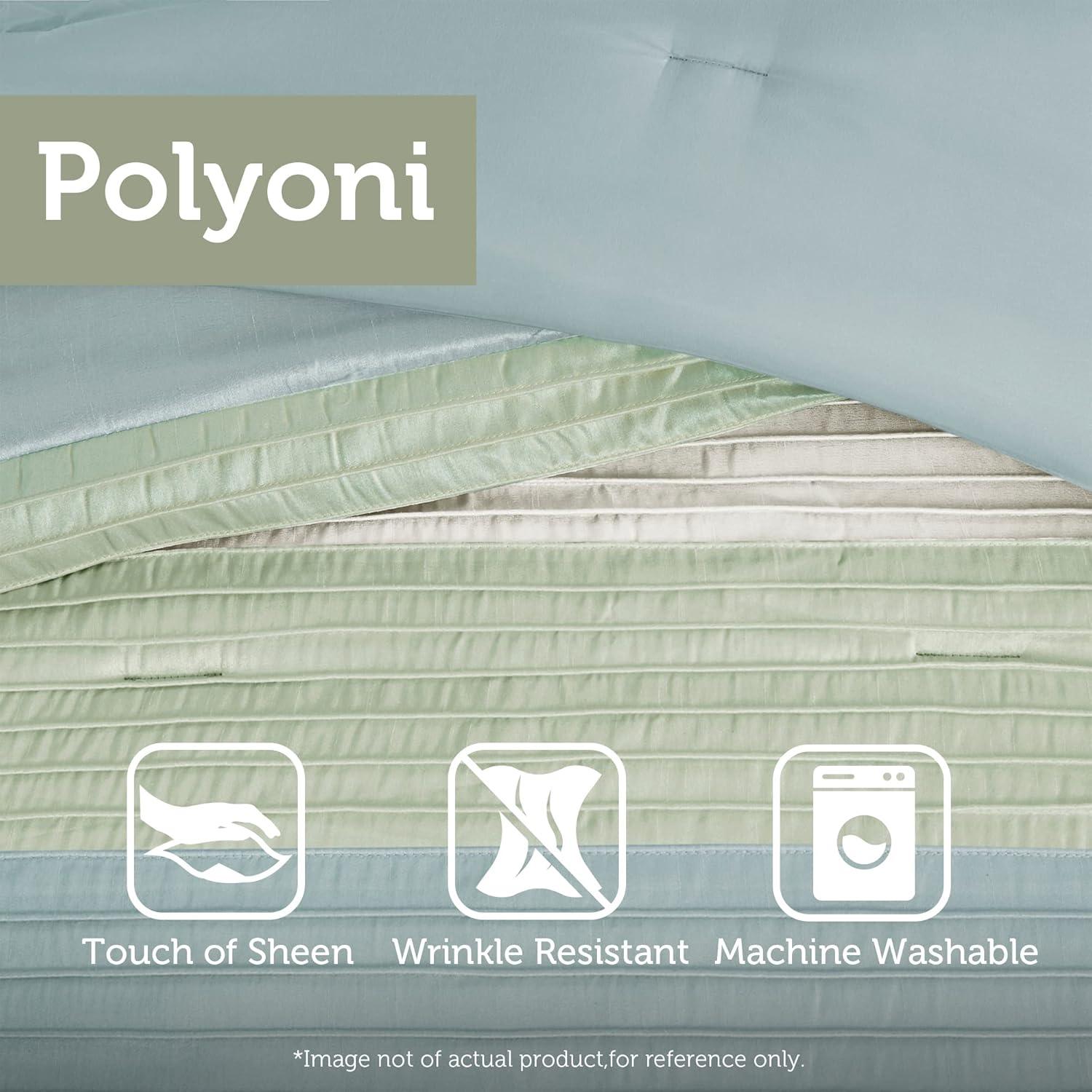 Madison Park Amherst 7 Piece Striped and Pleated Comforter Set