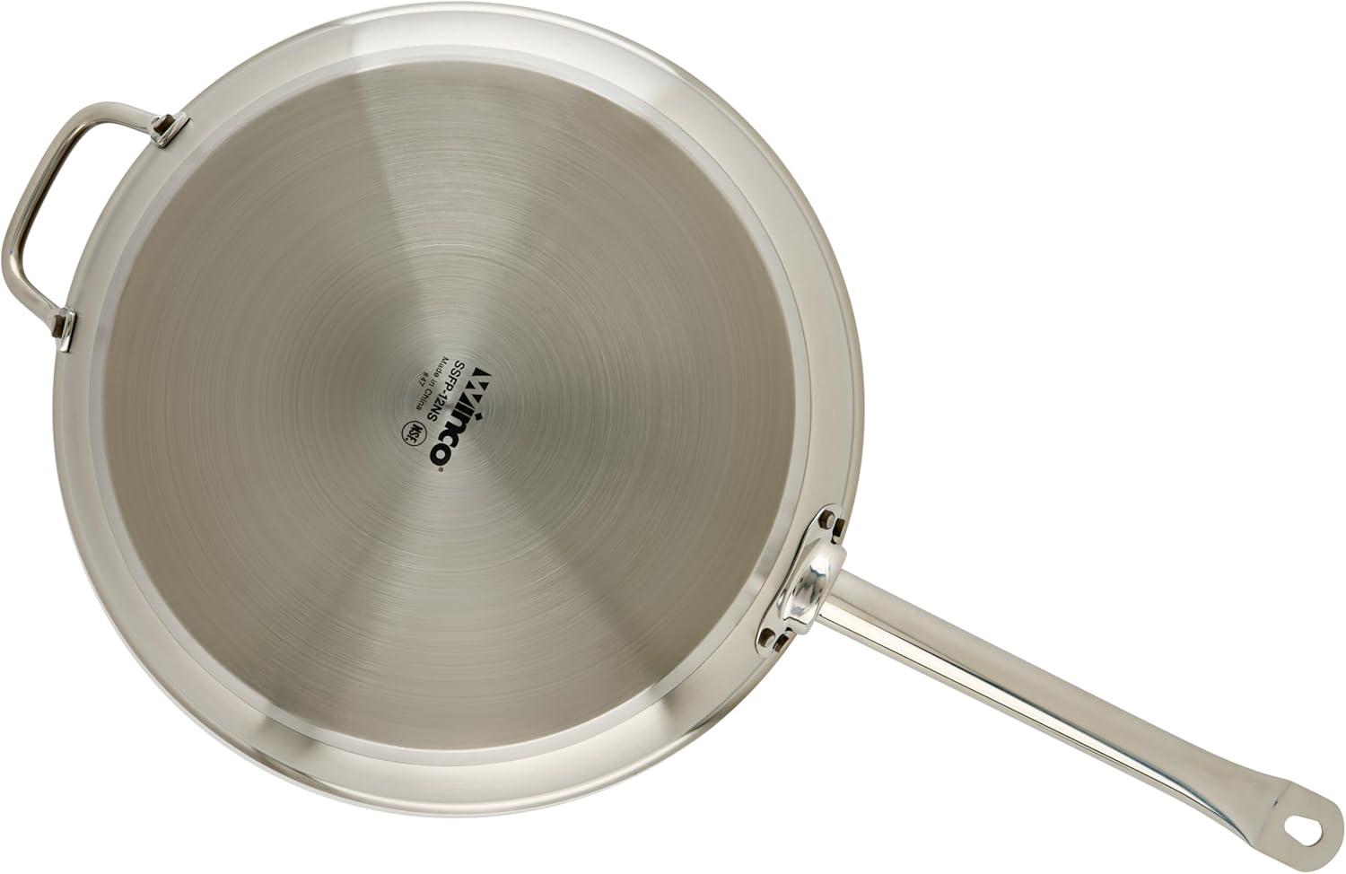 Winco Stainless Steel Non-Stick Frying Pan