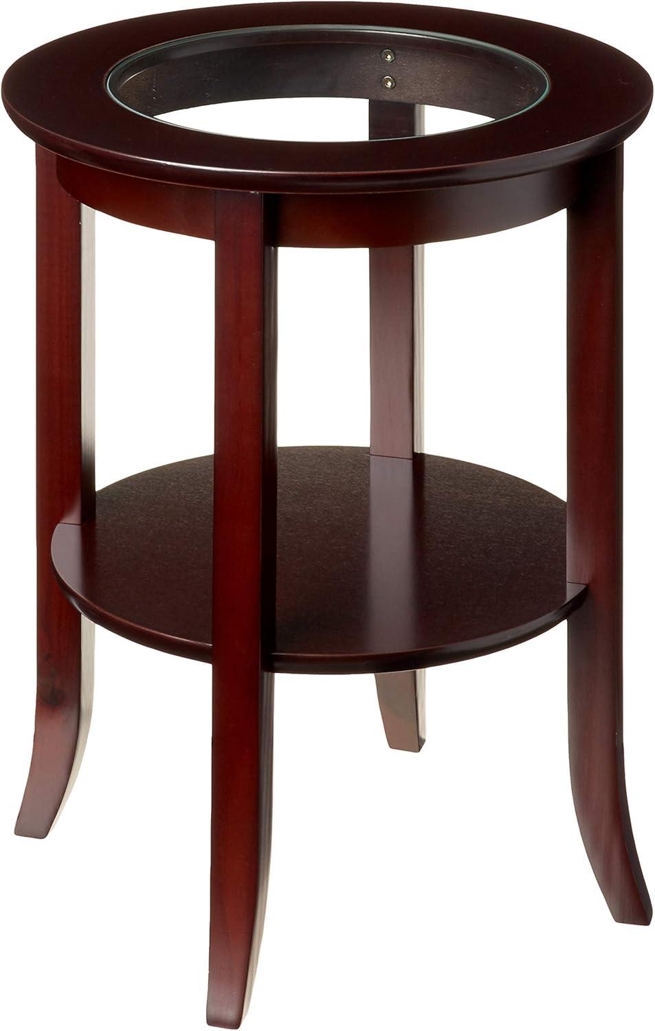 Home Craft Round Side/Accent Table, Espresso