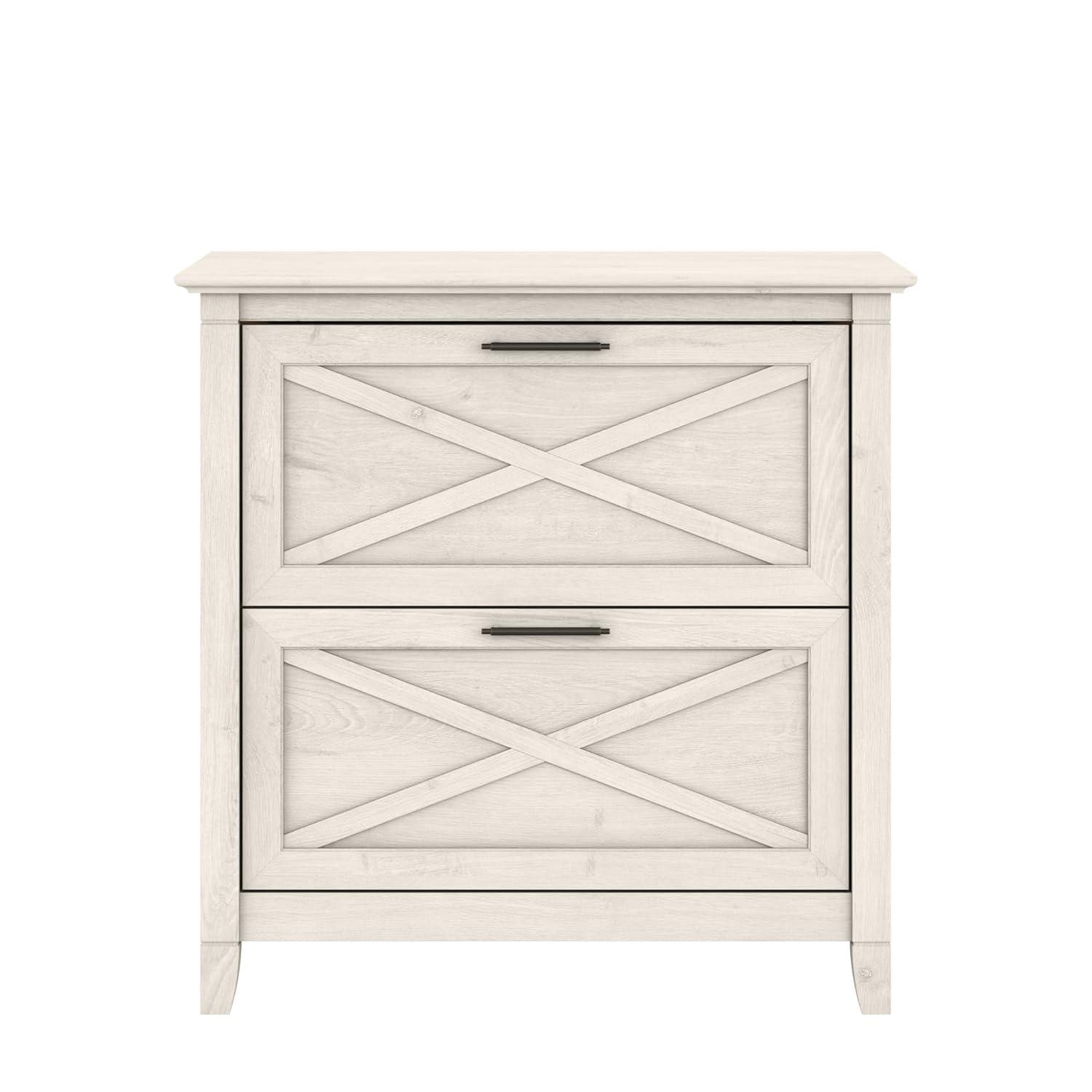 Rosalind Wheeler 2 Drawer Lateral File Cabinet In Linen Oak | Document Storage For Home Office | Accent Chest With Drawers