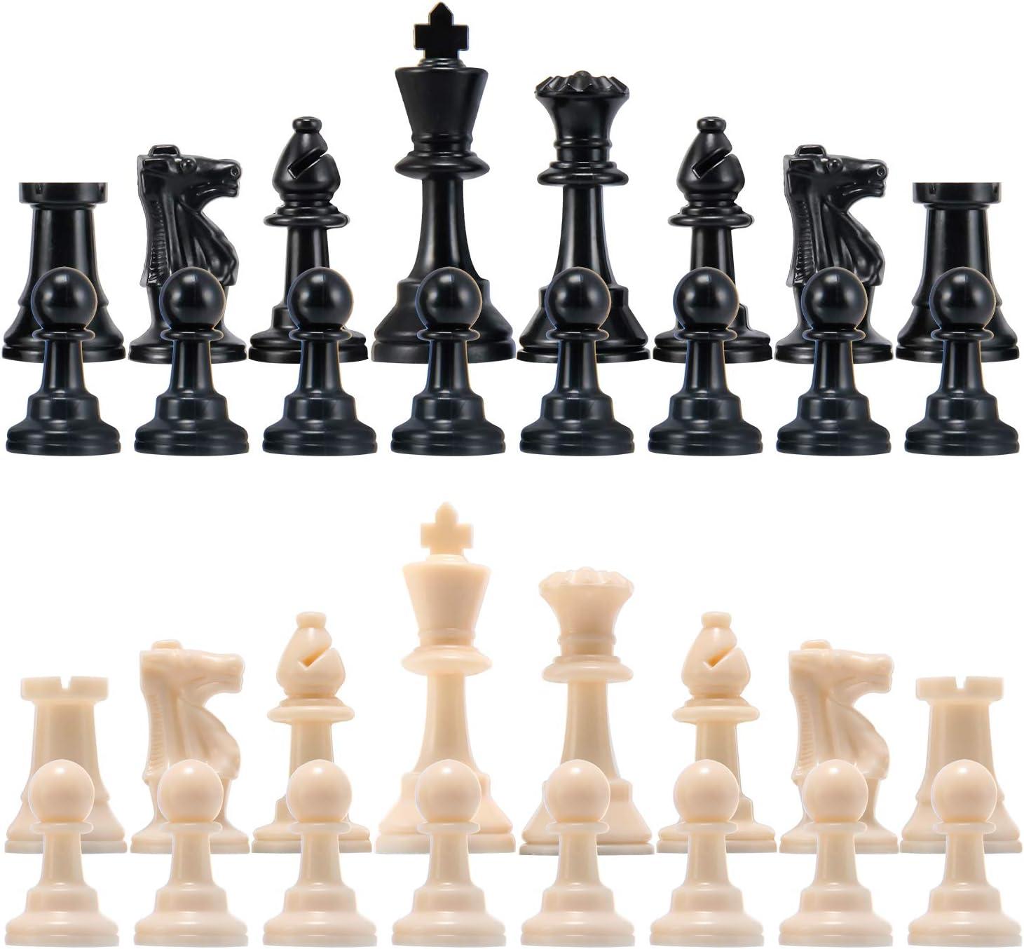 Amerous Chess Pieces, Chessmen with 3.75” King Height, Figure Figurine Chess Pawns for Chess Board Game - Pieces Only C49