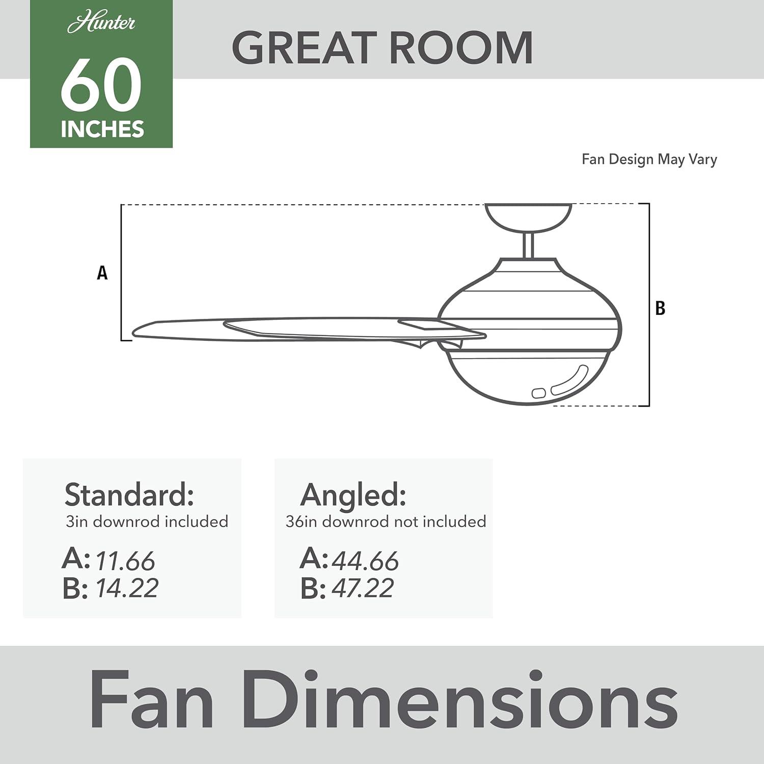 60" Phenomenon 7 - Blade Smart Standard Ceiling Fan with Wall Control and Light Kit Included