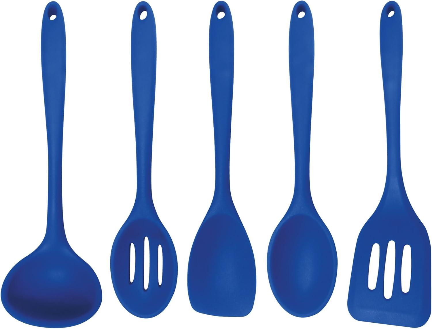 Better Houseware 5-Piece Blue Silicone Cooking Utensil Set