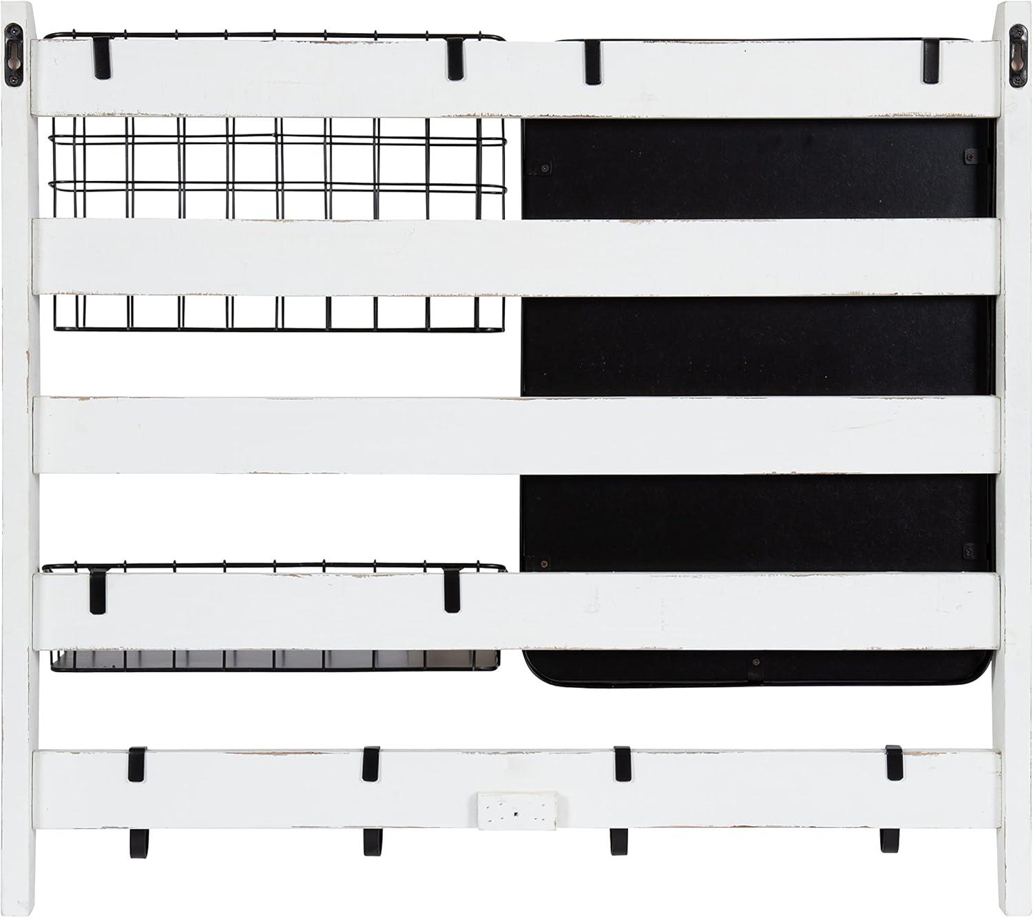 Tanner Metal Wall Organizer with Key Hooks