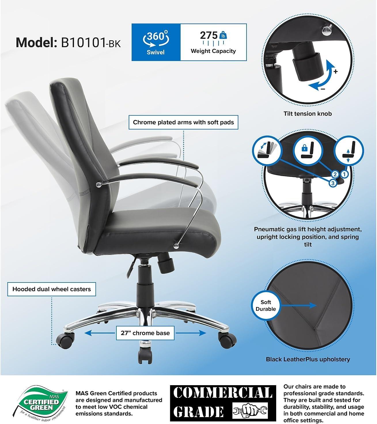 Boss Office Products Leather Conference Chair