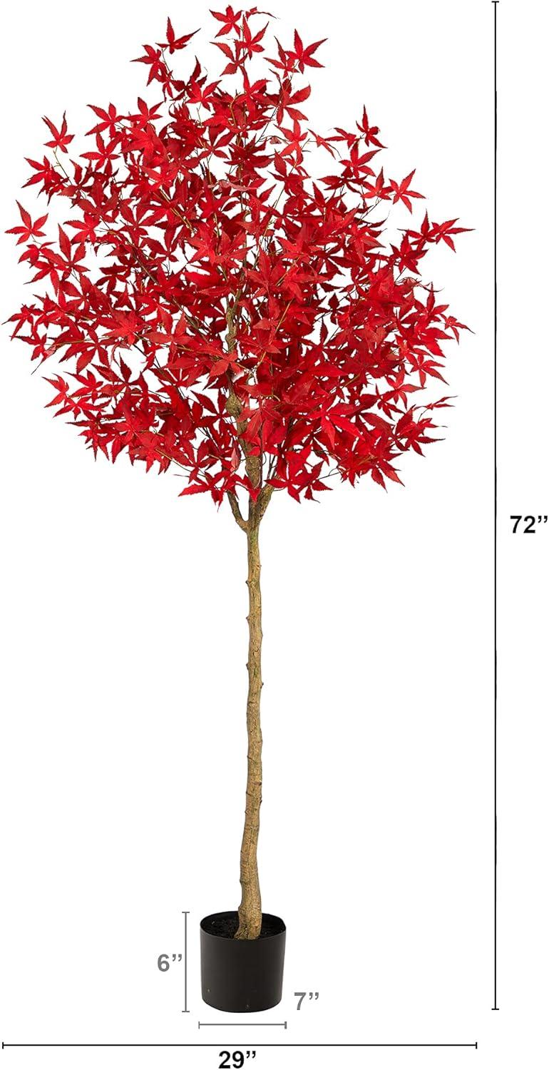 Nearly Natural 6’ Autumn Maple Artificial Fall Tree