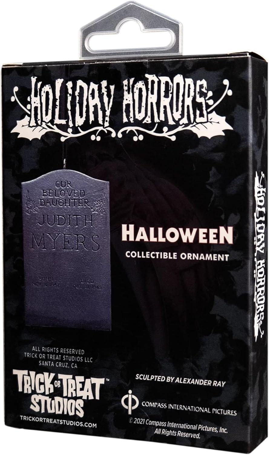 Halloween Judith Myers Tombstone Resin Ornament Set