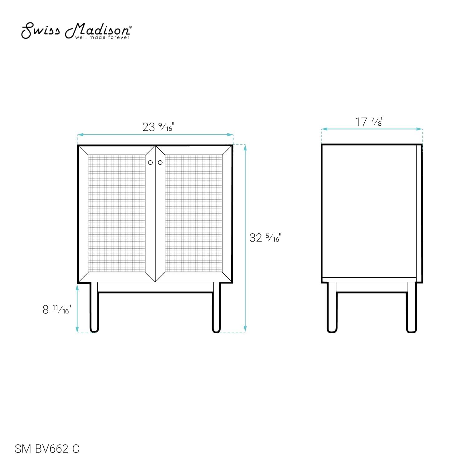Classe 24" Bathroom Vanity In Dark Walnut Cabinet Only