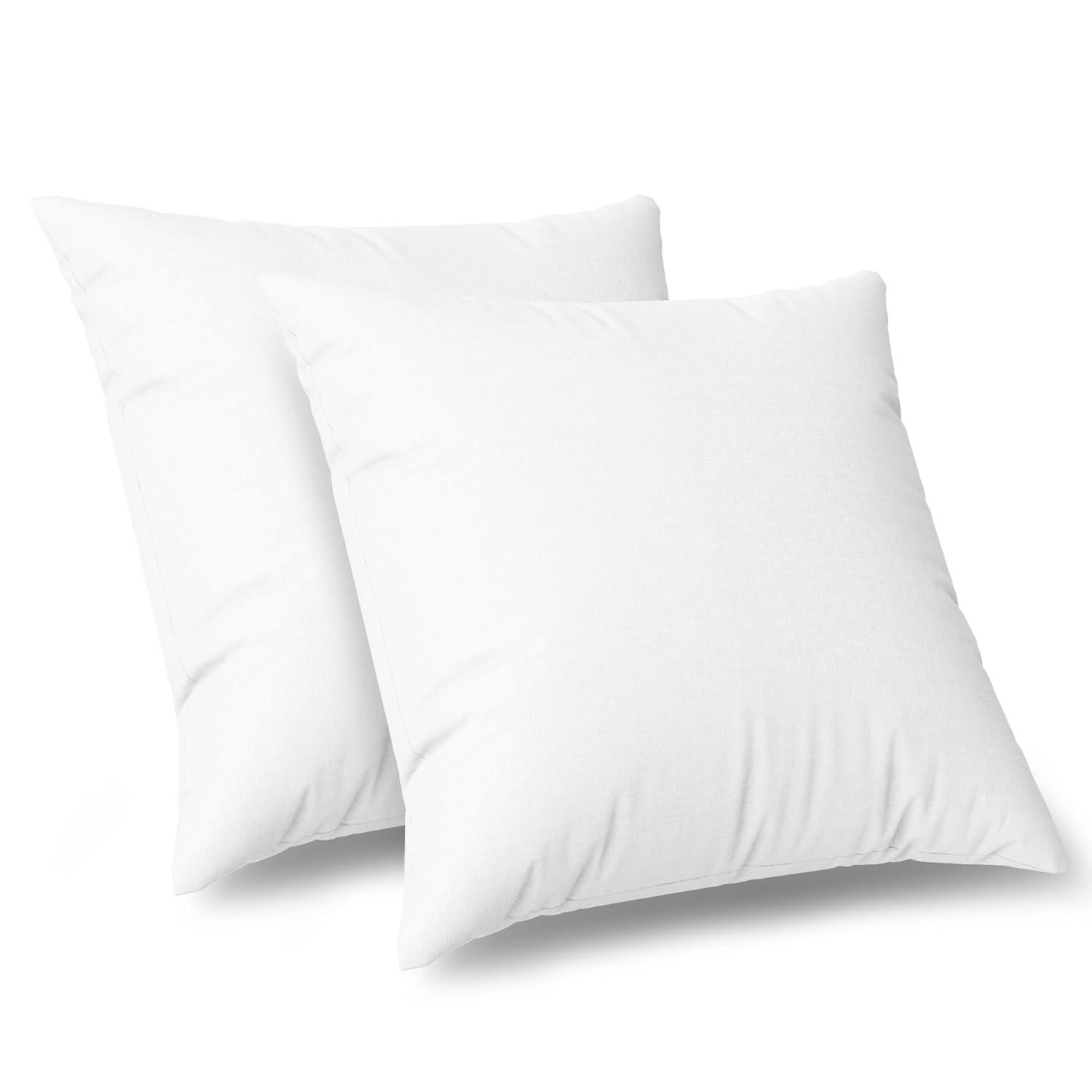 Holiday Deal Selection Phantoscope Hypoallergenic Square Form Sham Stuffer Throw Pillow Insert,22" x 22", 2 Pack