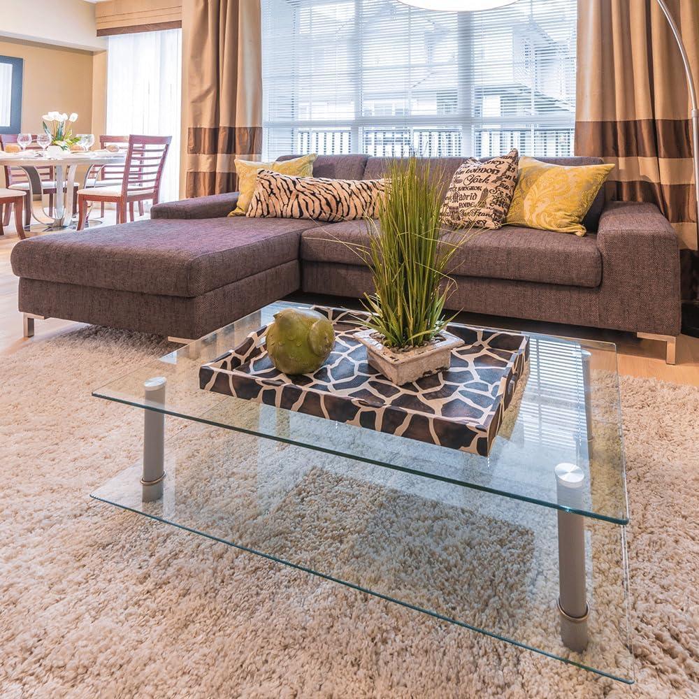 30 inch Square Glass Table Top - Tempered - 1/4" Thick Glass Surface, Safe Flat Polished, Eased Corners, Multipurpose for Dining Table, Patio, Coffee and End Table