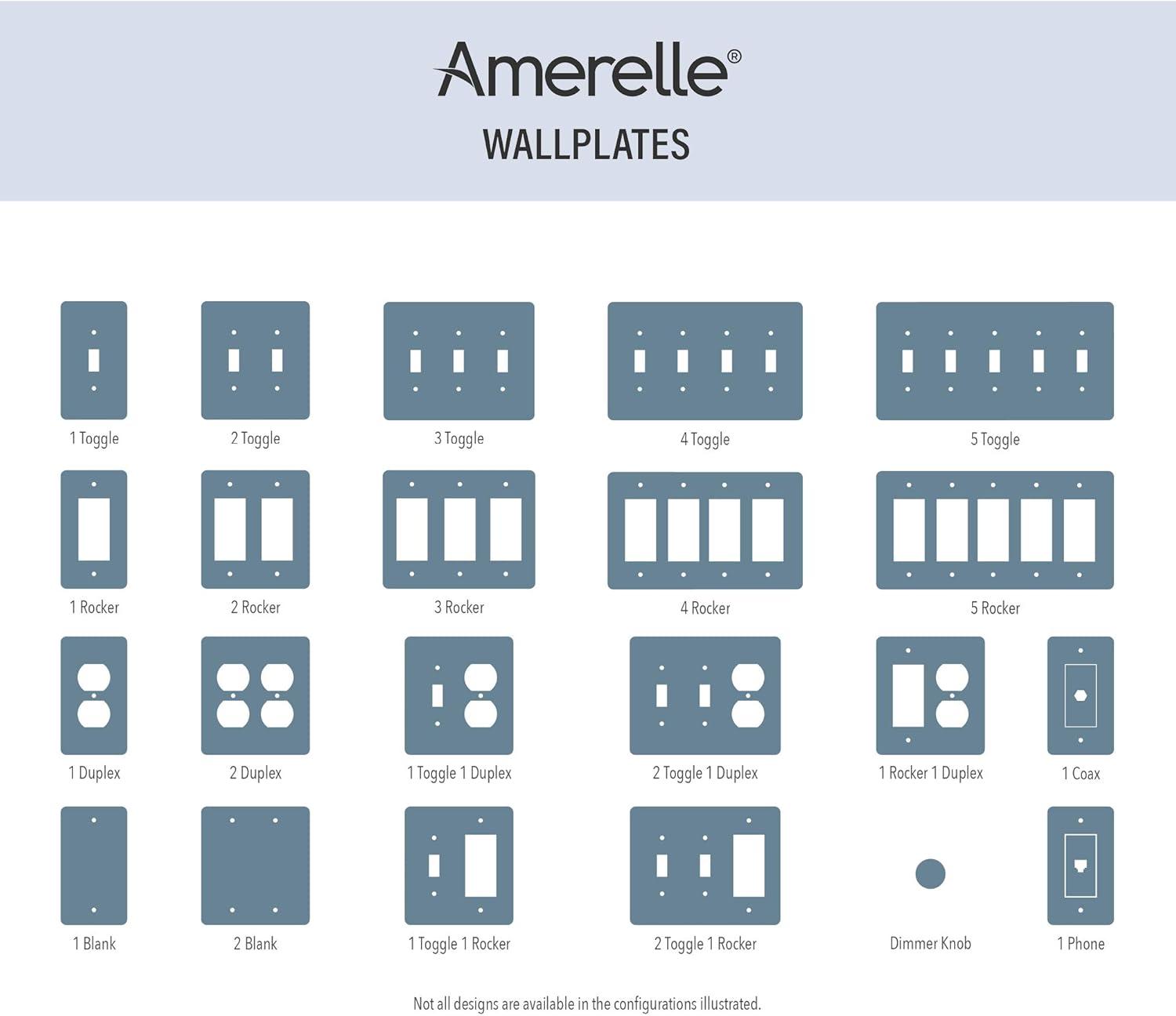 Amerelle 68RDB Manhattan Wallplate, 1 Rocker, Cast Metal, Aged Bronze, 1-Pack