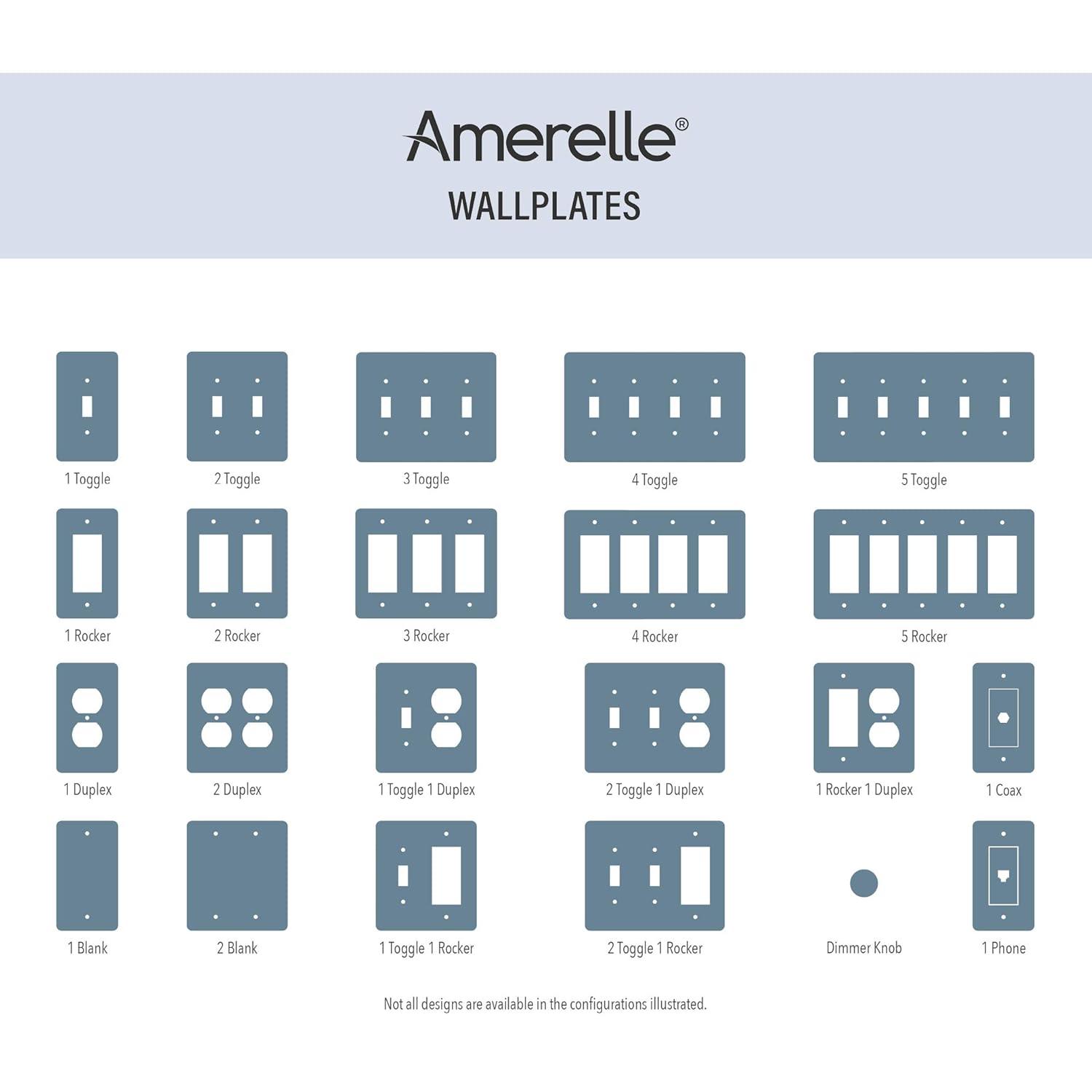 Amerelle 57DDBZ Bethany Wallplate, 2 Duplex, Cast Metal, Brushed Bronze, 1-Pack
