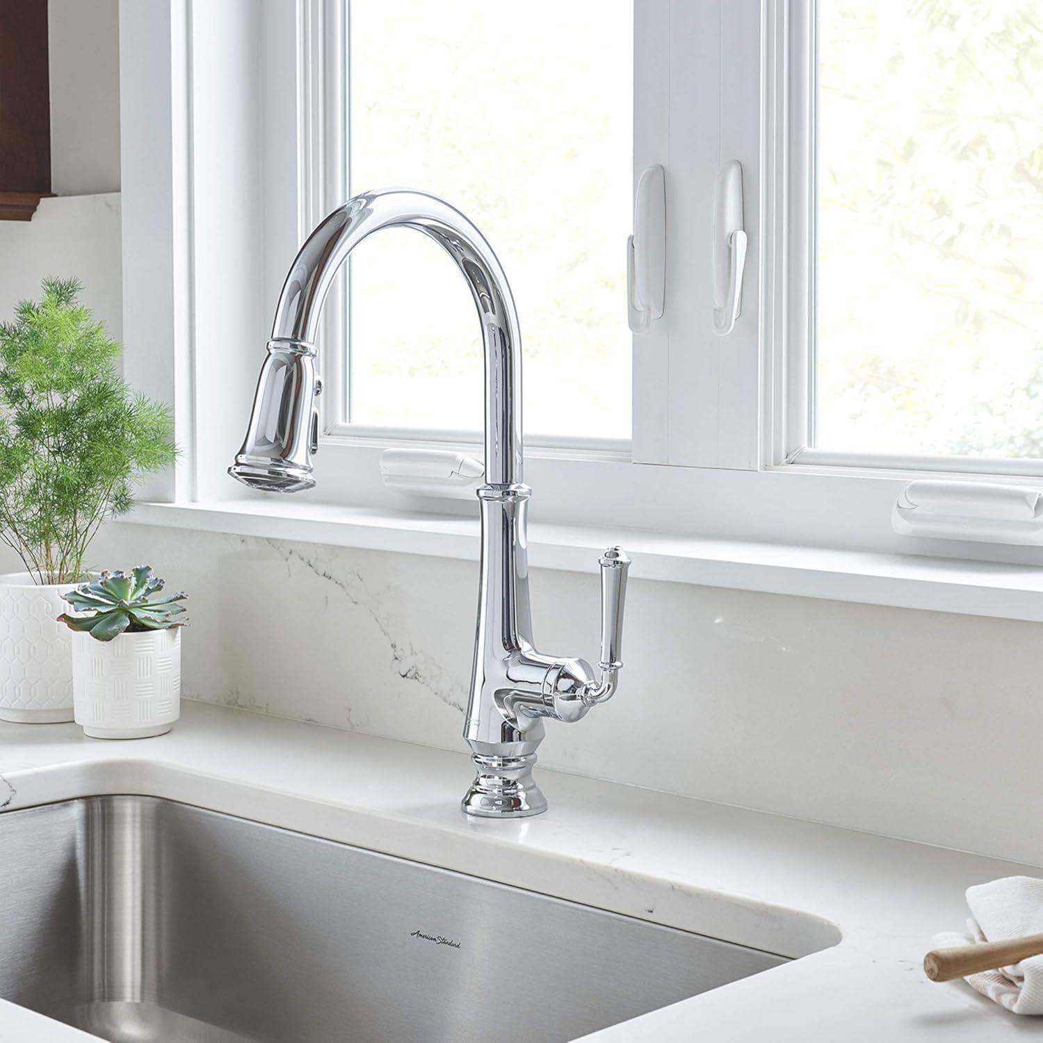 Delancey Pull Down Single Handle Kitchen Faucet With Accessories