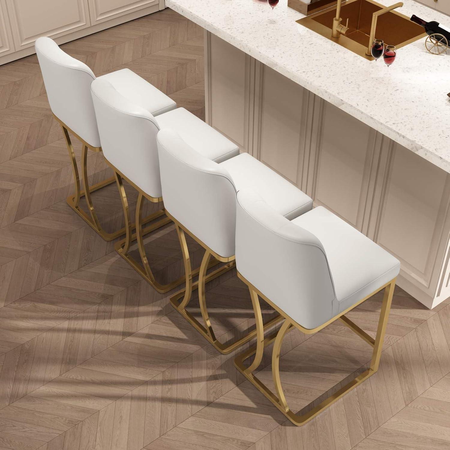 Mercer41 24" Counter Height Bar Stools with Back Kitchen Island Stools