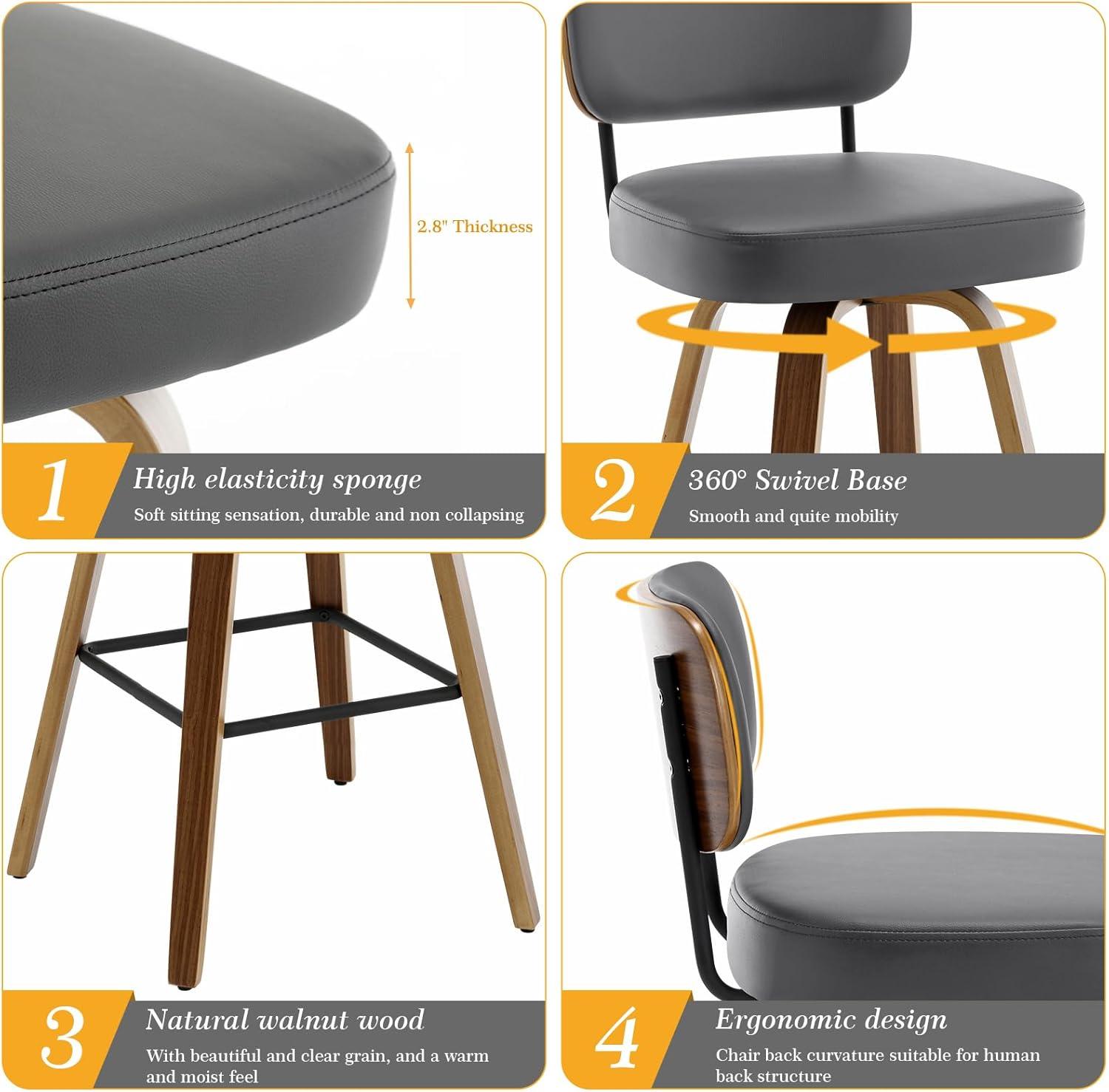 Corrigan Studio® Logreira Swivel Upholstered Counter & Bar Height Stool (Set of 2)