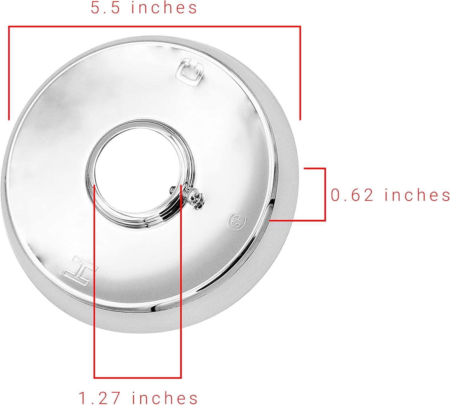 Large Polished Chrome Rust Resistant Shower Flange