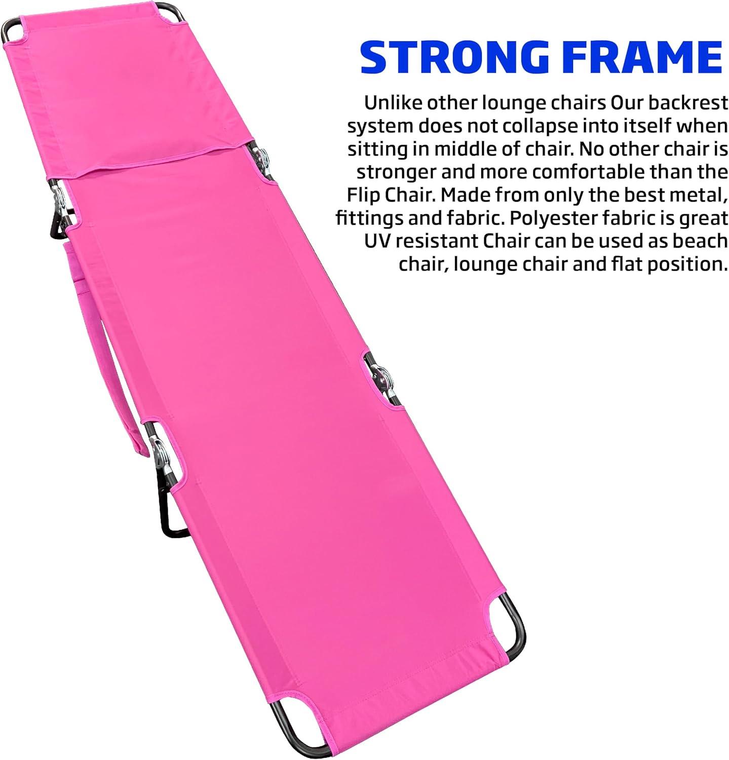 EasyGo Products Adjustable Pool Chair Outdoor Chaise Lounges Set of Black