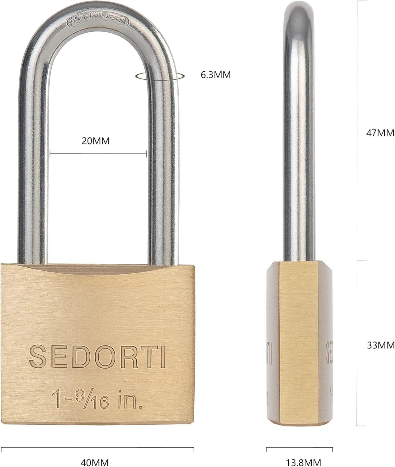 Solid Brass Padlock with Stainless Steel Shackle