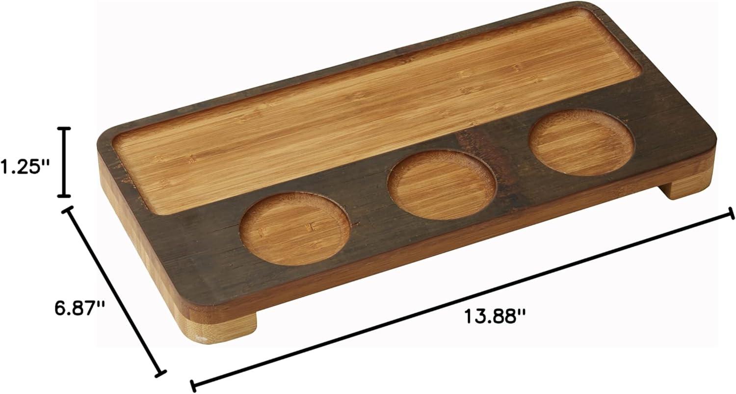 Eco-Friendly Carbonized Bamboo Rectangular Paring Flight Board