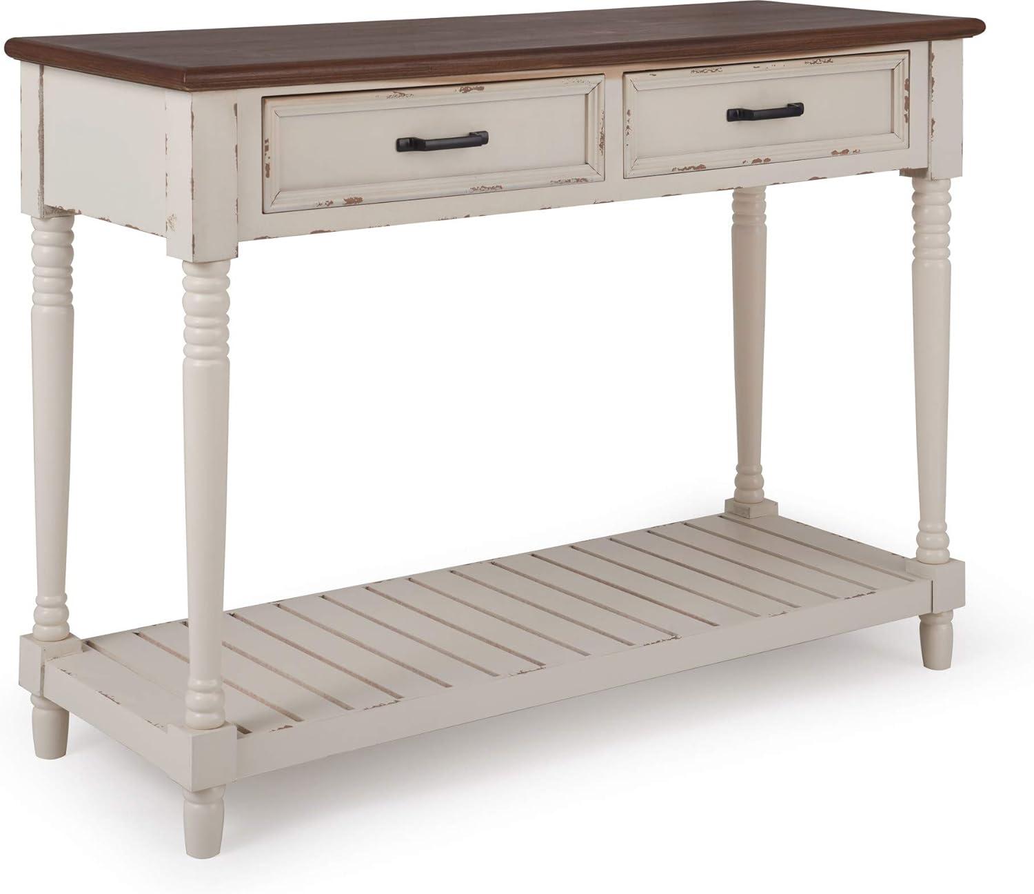 Baker Console Table Antique White - ClickDecor