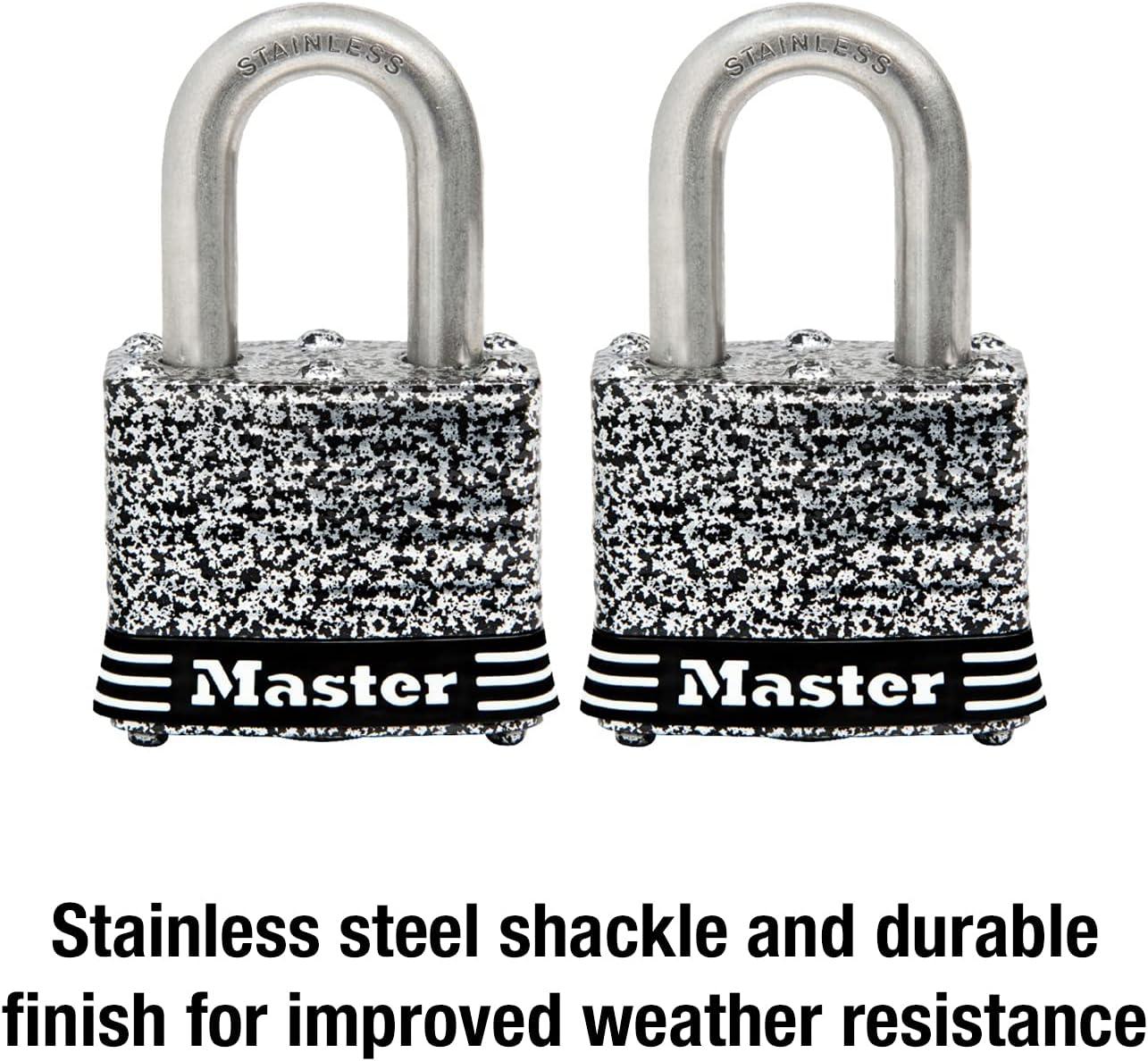 Gray Steel 1.5" Keyed Alike Padlock Set