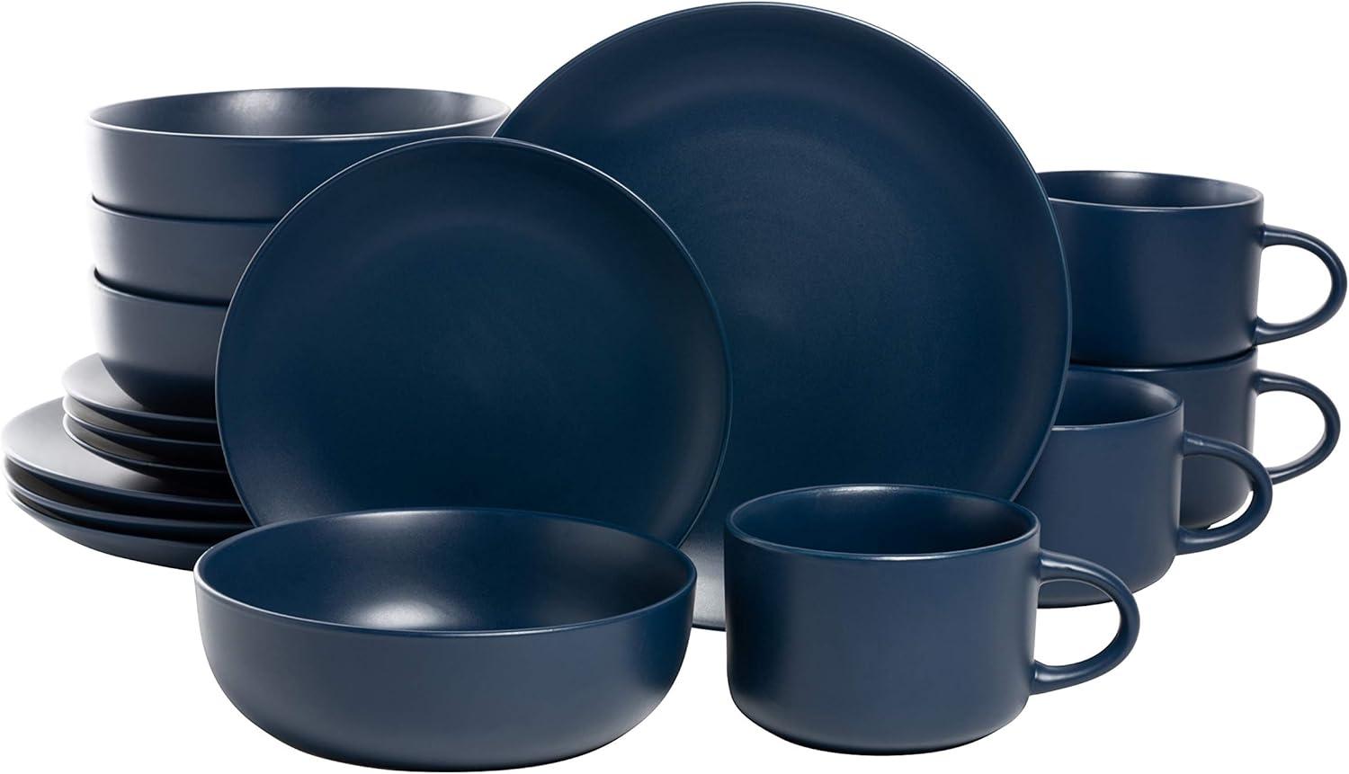 Wazee Matte 16 Piece Dinnerware Set, Service for 4