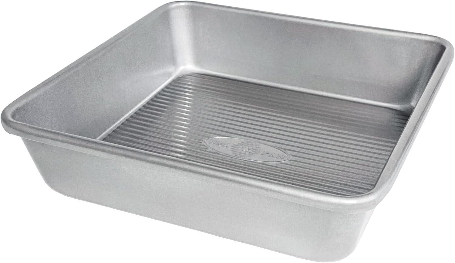 8-Inch Square Nonstick Silicone Aluminized Steel Cake Pan