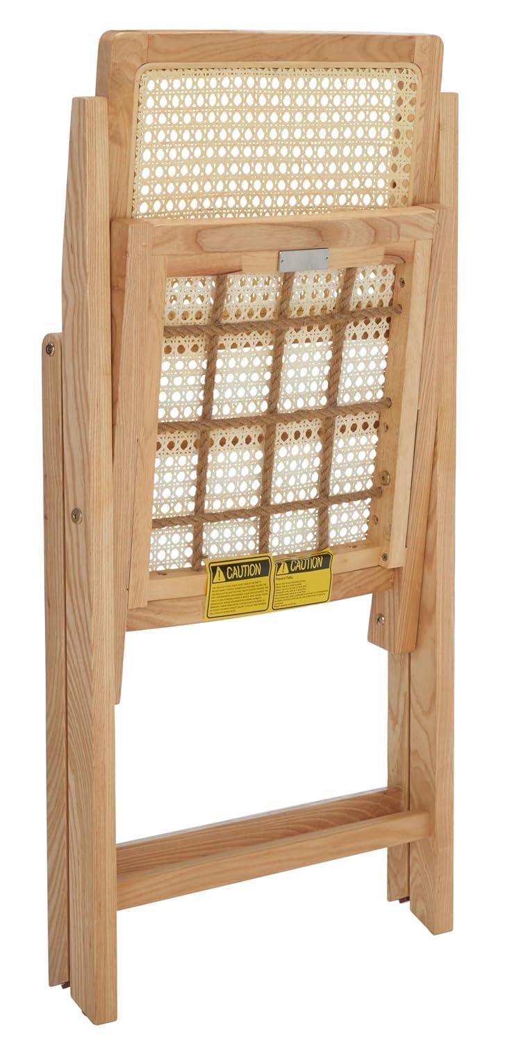 Dan Rattan Folding Dining Chair (Set of 2)