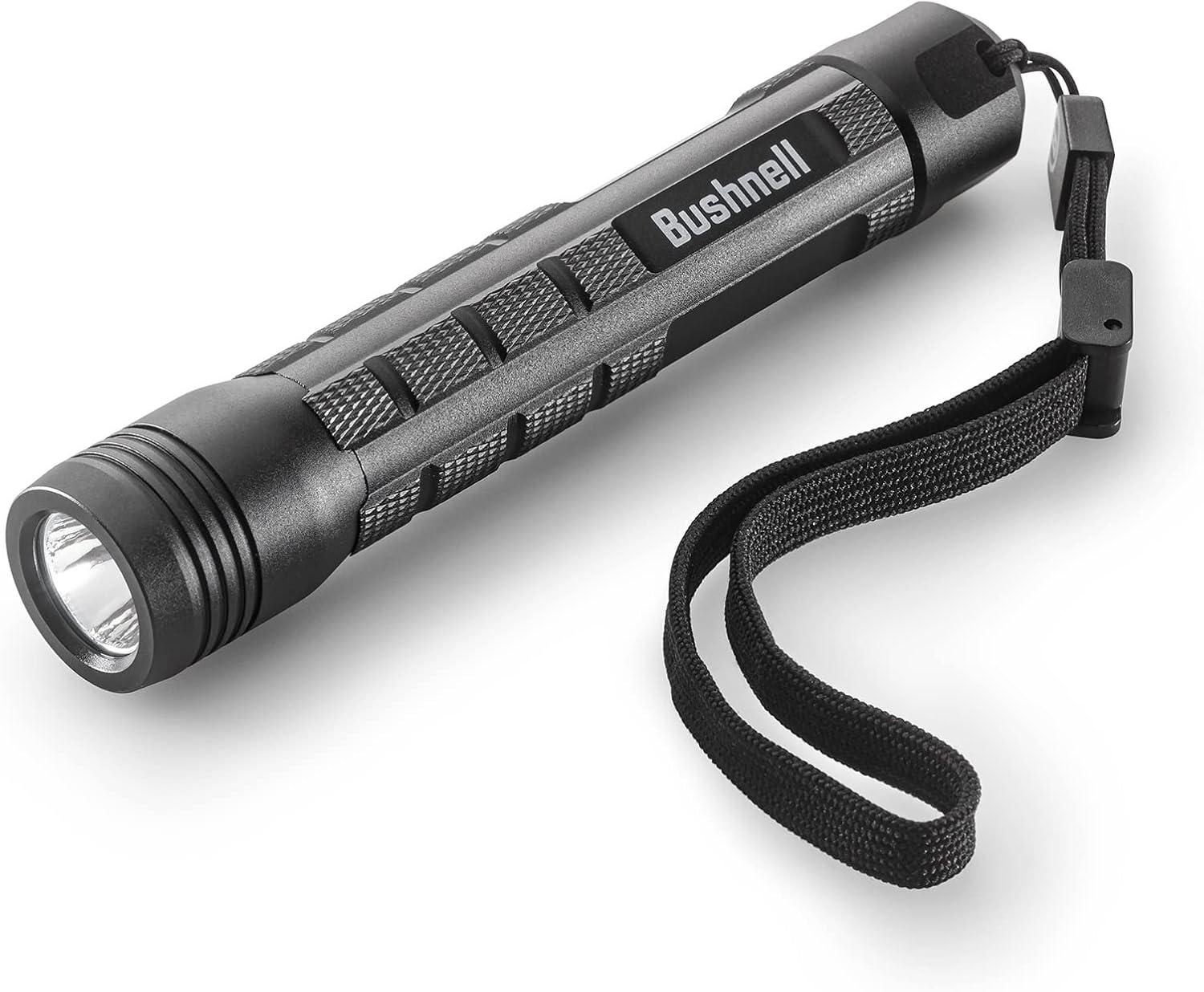 Bushnell Tactical Flashlight, 700 Lumens, Compact LED Construction, Uses Included CR123 Batteries or Rechargeable Battery| Police, Military, Hunting, Security
