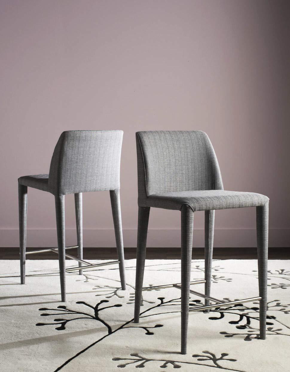 Garretson Counter Stool (Set of 2) - FOX2021 - Black - Safavieh Couture