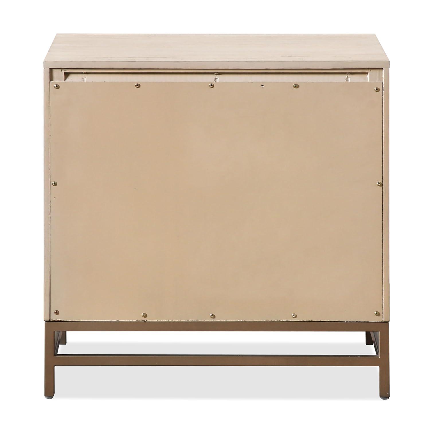 HOMES: Inside + Out 3pc Queen Neovesi Platform Bedroom Set Boho with 2 Nightstands Oak