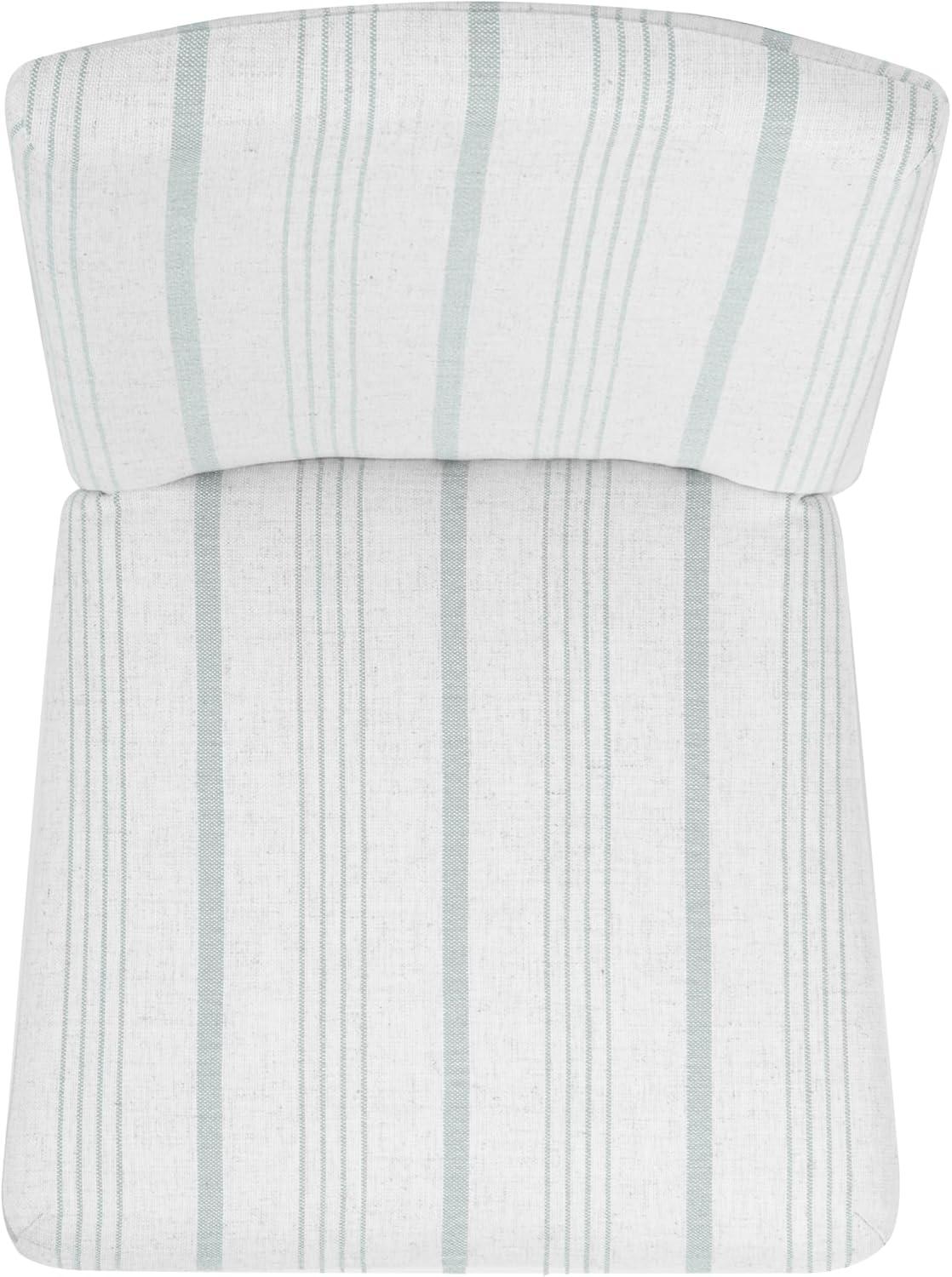 HomePop Set of 2 Classic Parsons Dining Chairs Dove Gray Stripe: Upholstered, Foam-Filled, Wood Legs