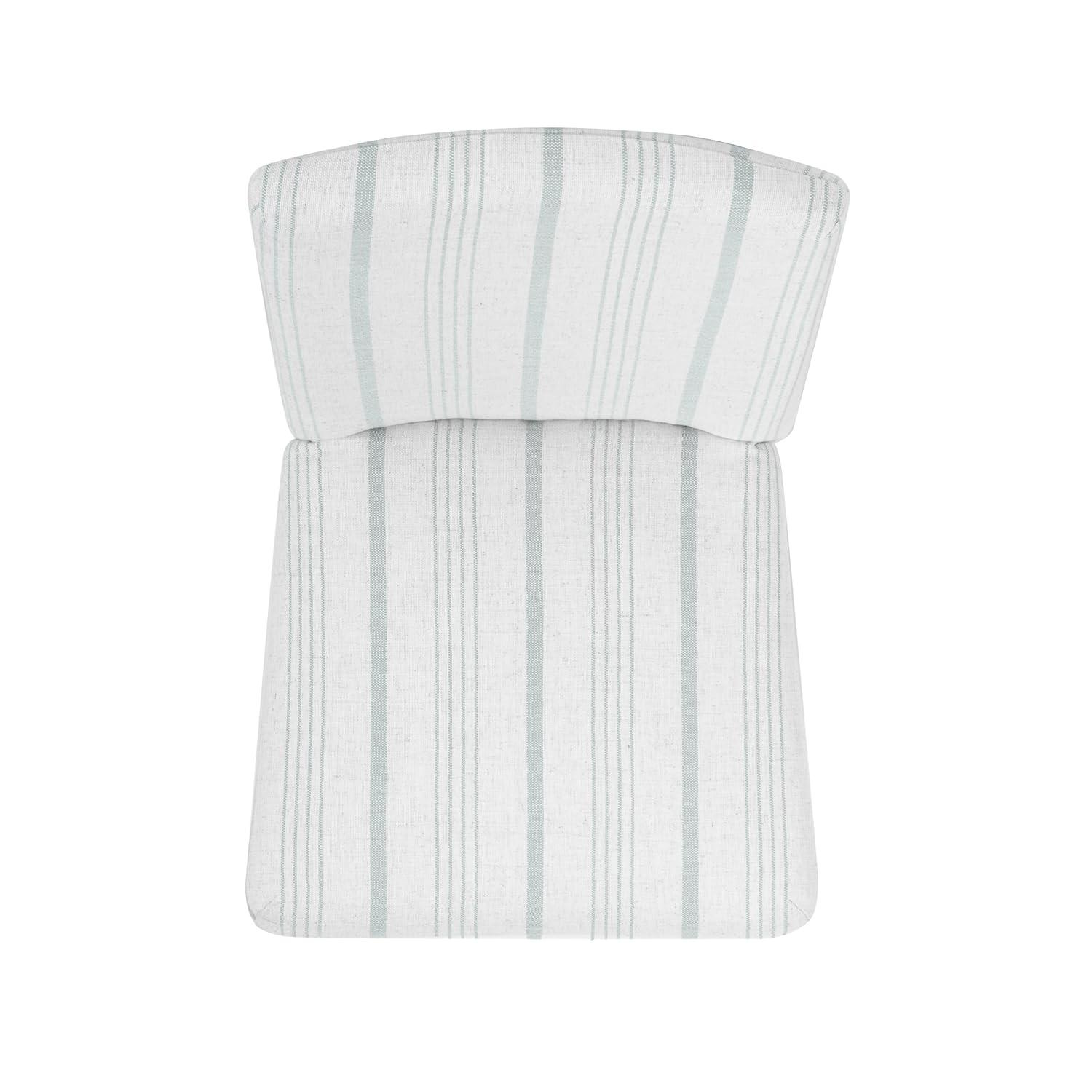 HomePop Set of 2 Classic Parsons Dining Chairs Dove Gray Stripe: Upholstered, Foam-Filled, Wood Legs