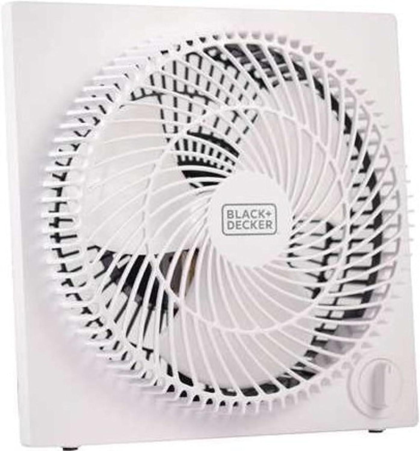 BLACK+DECKER Portable 9 Inch Box Fan, 3 Speed Settings & Self Standing