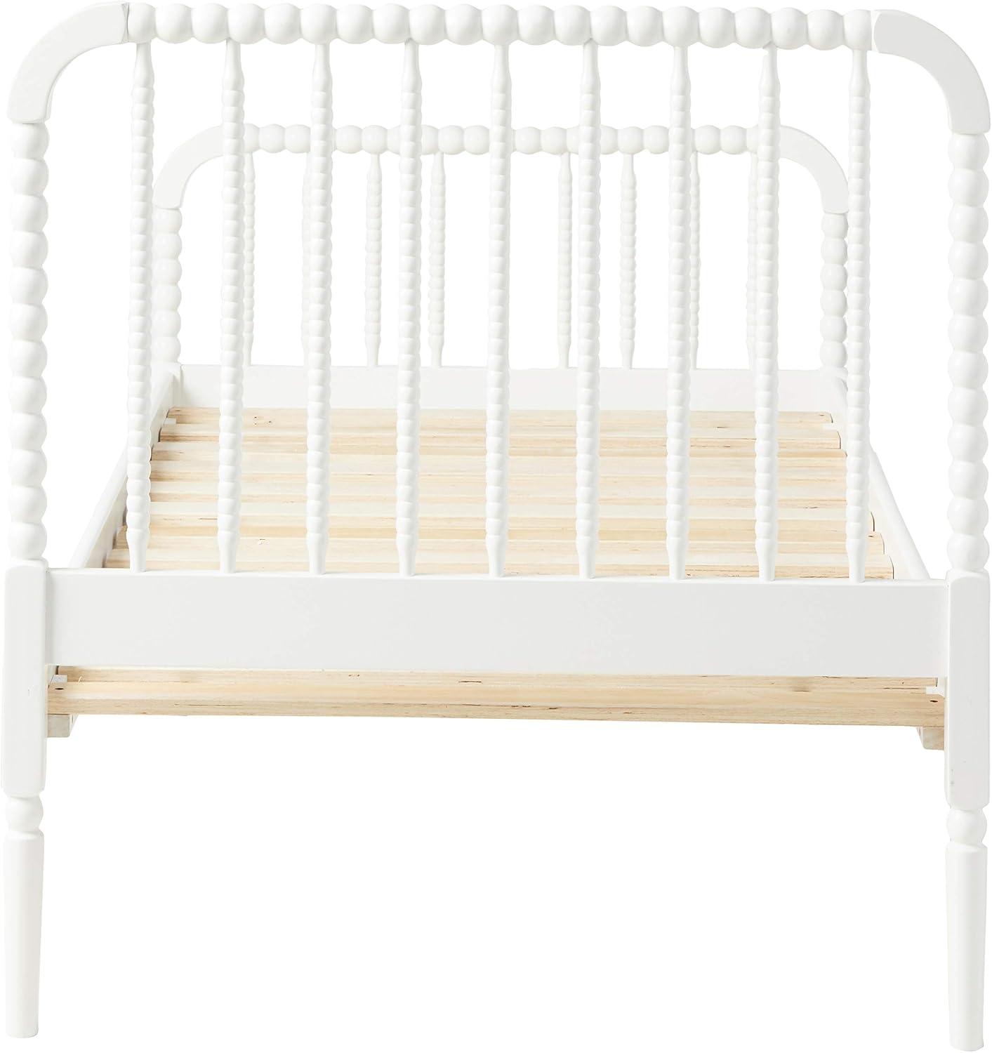 Slatted Panel Bed, White