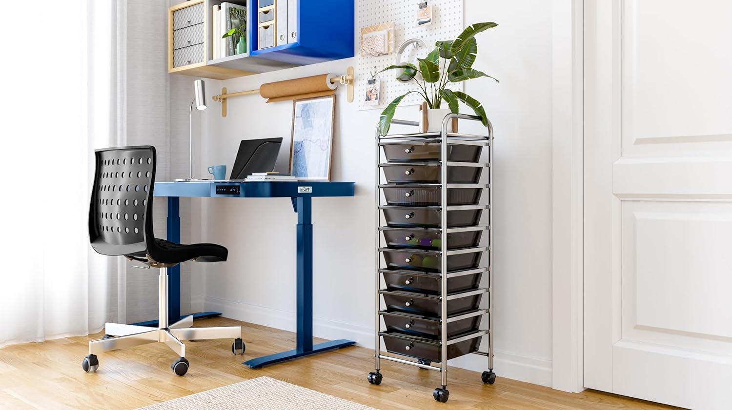 airLIFT 48" W Electric Adjustable Height Tempered Glass Desk