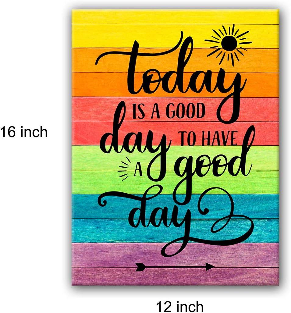 Colorful Motivational Quote Canvas Wall Art 16x12