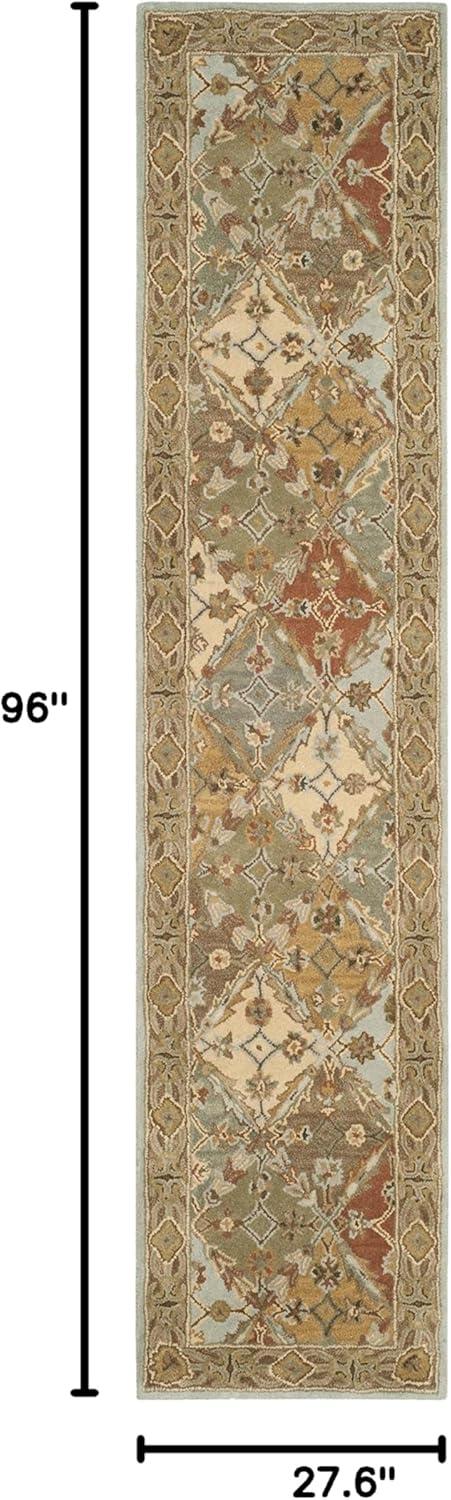 Albert Oriental Handmade Tufted Wool Light Blue/Light Brown Area Rug