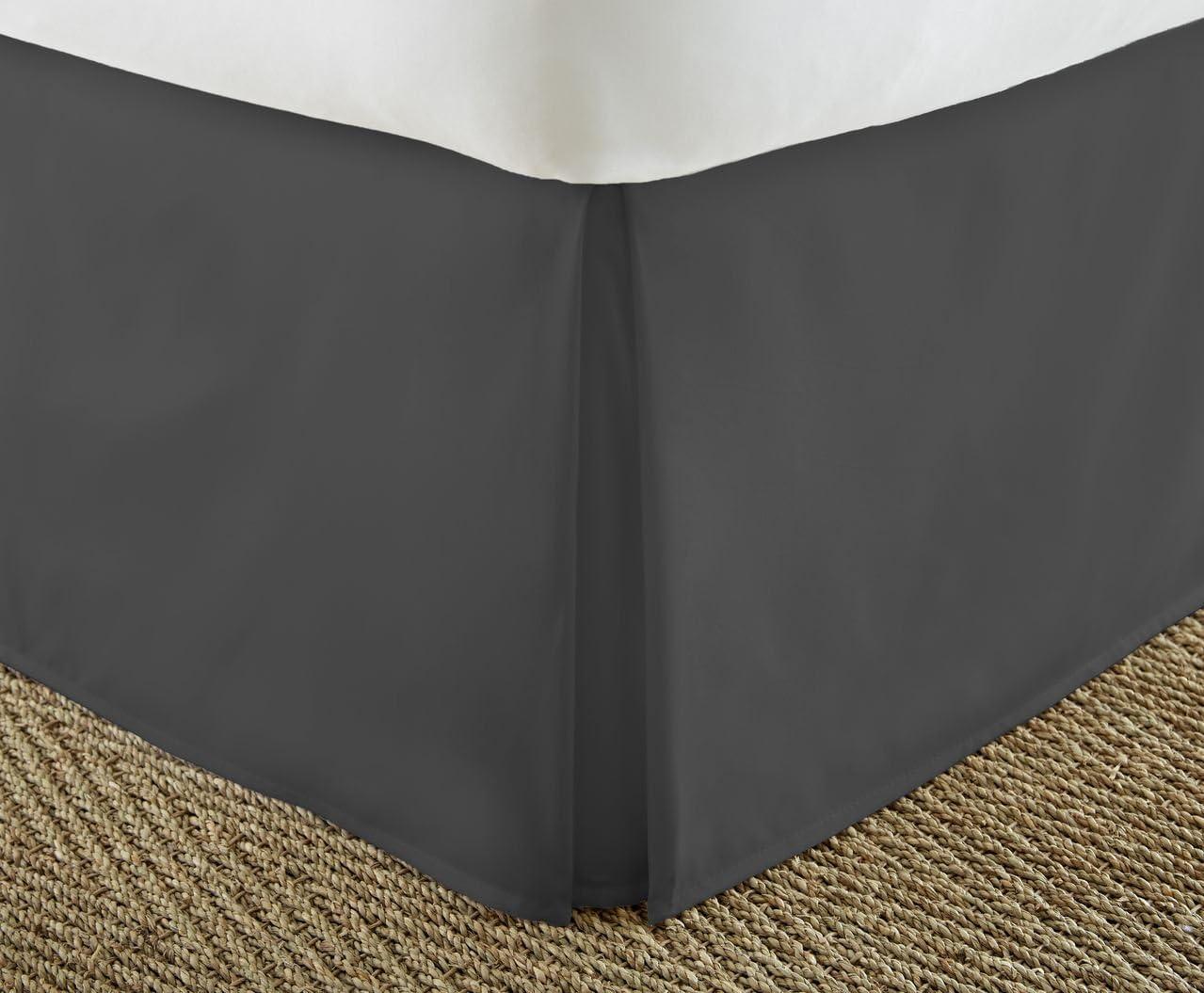 Ienjoy Home Home Collection Black Polyester Ruffled California king Bed Skirt