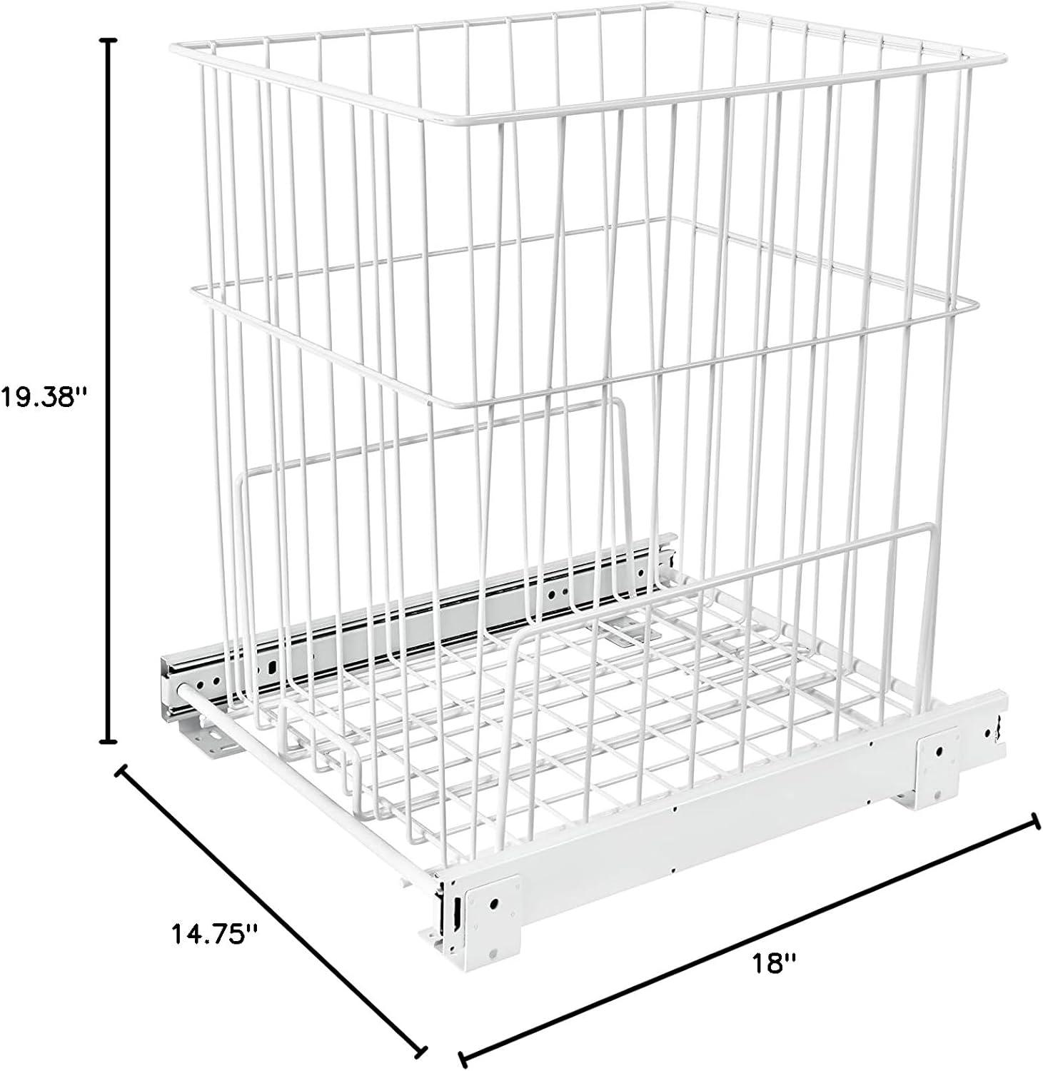 Rev-A-Shelf Rev-A-Shelf Steel Wire Pull Out Hamper for Vanity/Closet Applications