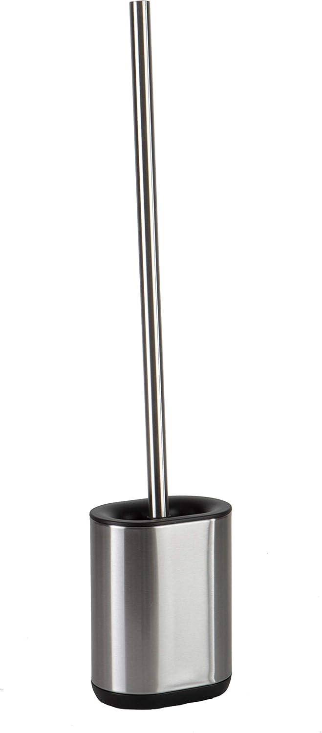 Toilet Brush Holder Stainless Steel/Black - Bath Bliss