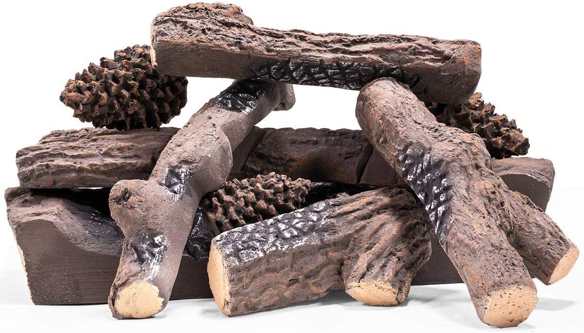Loon Peak® Barnsdale 9 Piece Ceramic Decorative Logs