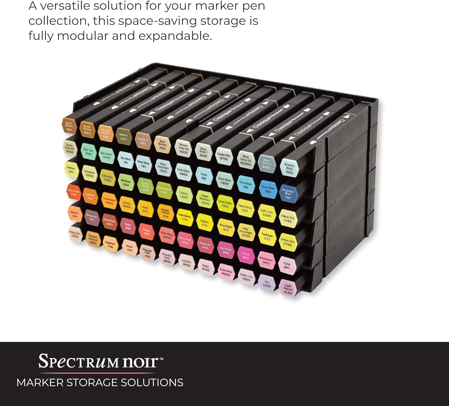 Modular Noir Marker Storage System in Black - Holds 72 Markers