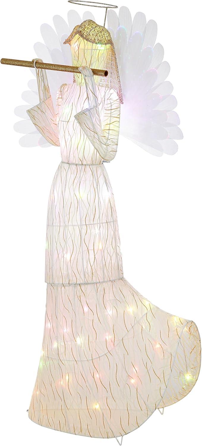 3' Outdoor Animated Fiber-Optic Angel