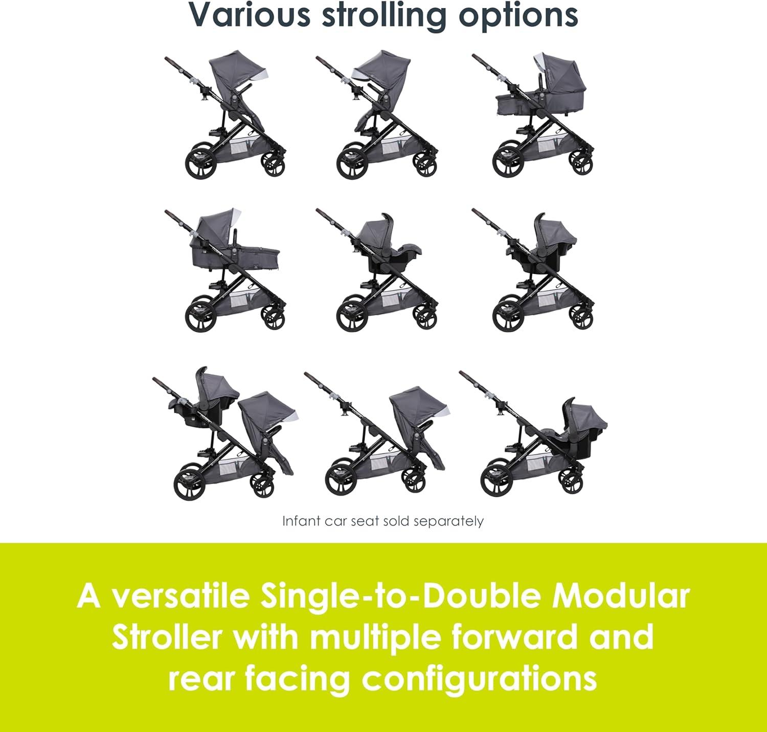 Baby Trend Morph Single to Double Modular Stroller - Dash Gray