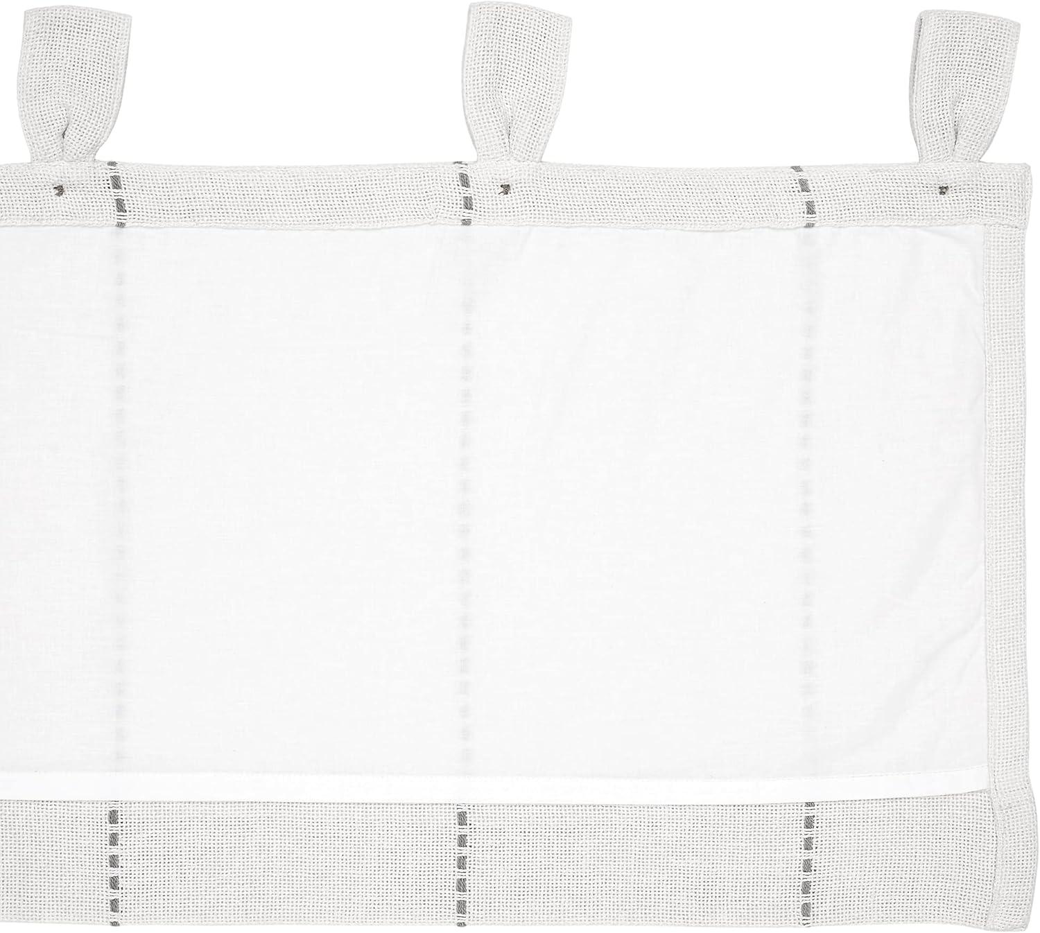 Gracie Oaks Cumberledge Stitched Burlap Tailored Window Valance